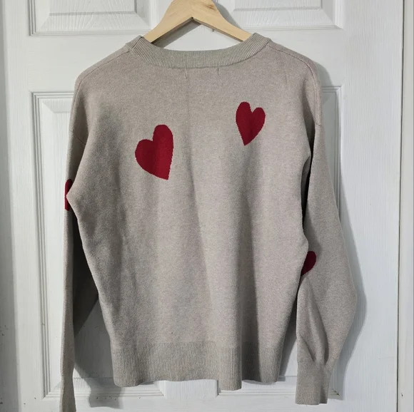 Women's Tahari Heart ❤️ Sweater Sz L - Picture 3 of 4